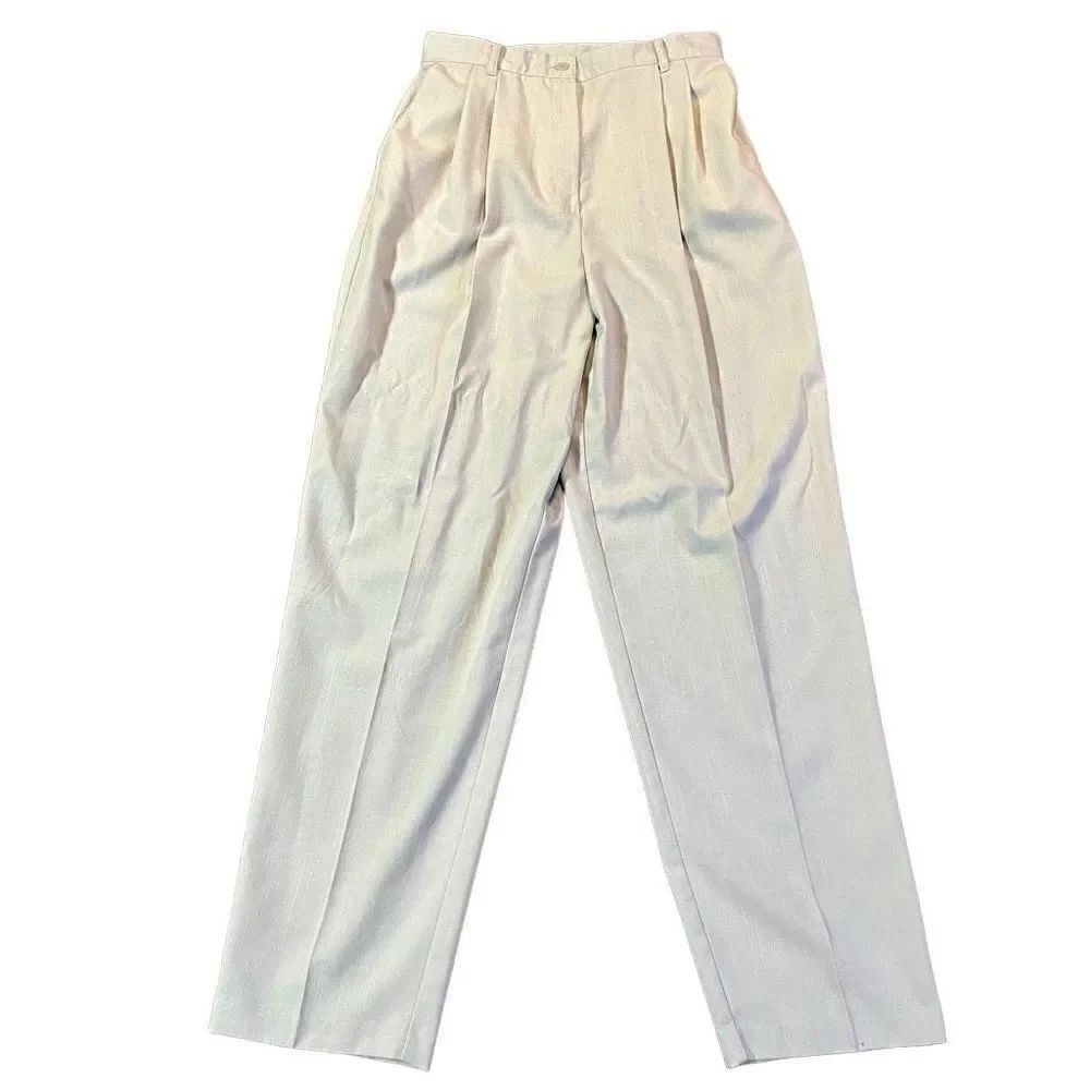 Sag Harbor Women’s Light Gray Pleated Dress Pants 12